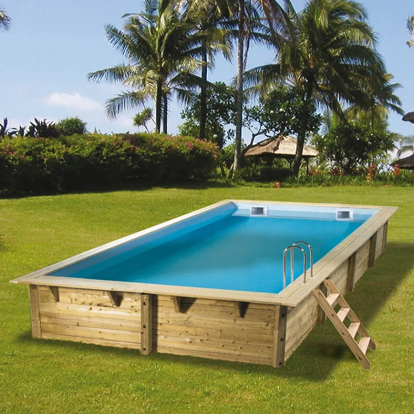 piscine bois hors destockage linea rectangulaire h1 40m piscines enterrée